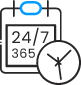 Calendar and clock icon