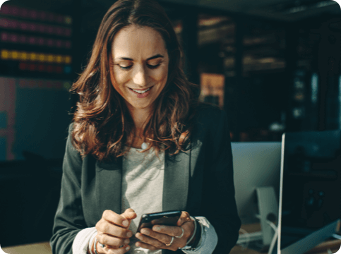 Woman using mobile device Woman using mobile device