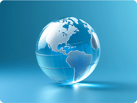 Clear glass globe